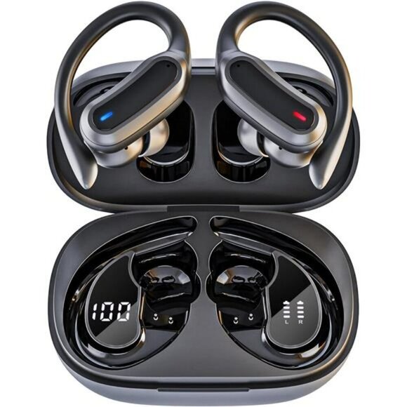 Bluetooth 5.4 Wireless Earbuds Noise Cancelling Waterproof Sport Headphones - Picture 1 of 7